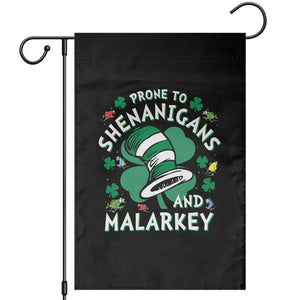 Funny Prone To Shenanigans And Malarkey Garden Flag St Patricks Day Reading Hat TS11 Black Print Your Wear
