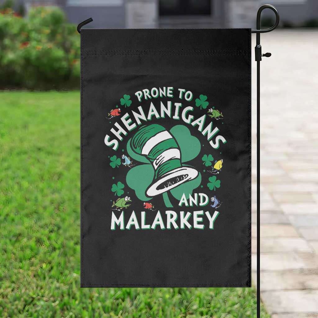 Funny Prone To Shenanigans And Malarkey Garden Flag St Patricks Day Reading Hat TS11 Print Your Wear