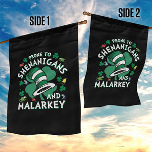 Funny Prone To Shenanigans And Malarkey Garden Flag St Patricks Day Reading Hat TS11 Print Your Wear