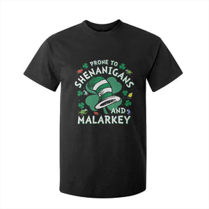 Funny Prone To Shenanigans And Malarkey T Shirt For Kid St Patricks Day Reading Hat TS11 Black Print Your Wear