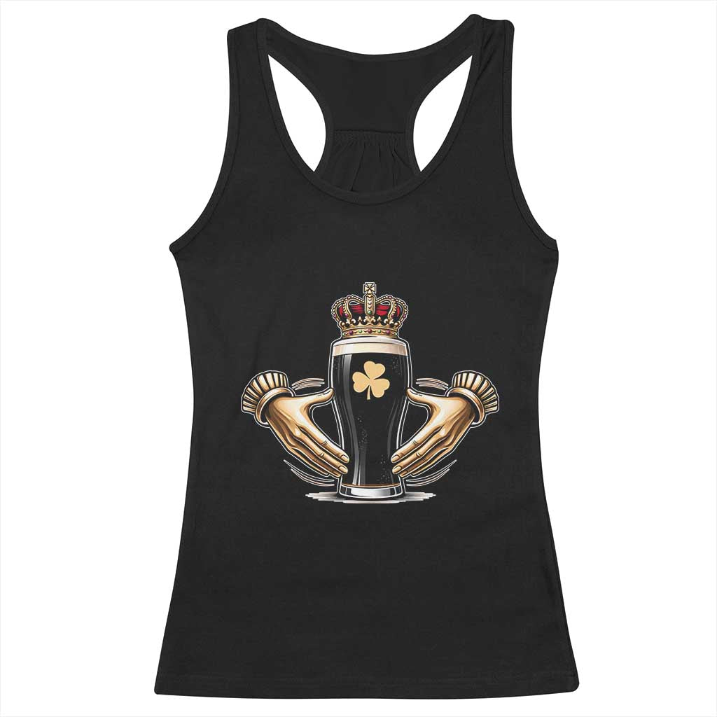 Irish Stout Claddagh Ring Beer Galway Ireland Souvenir Racerback Tank Top TS11 Black Print Your Wear
