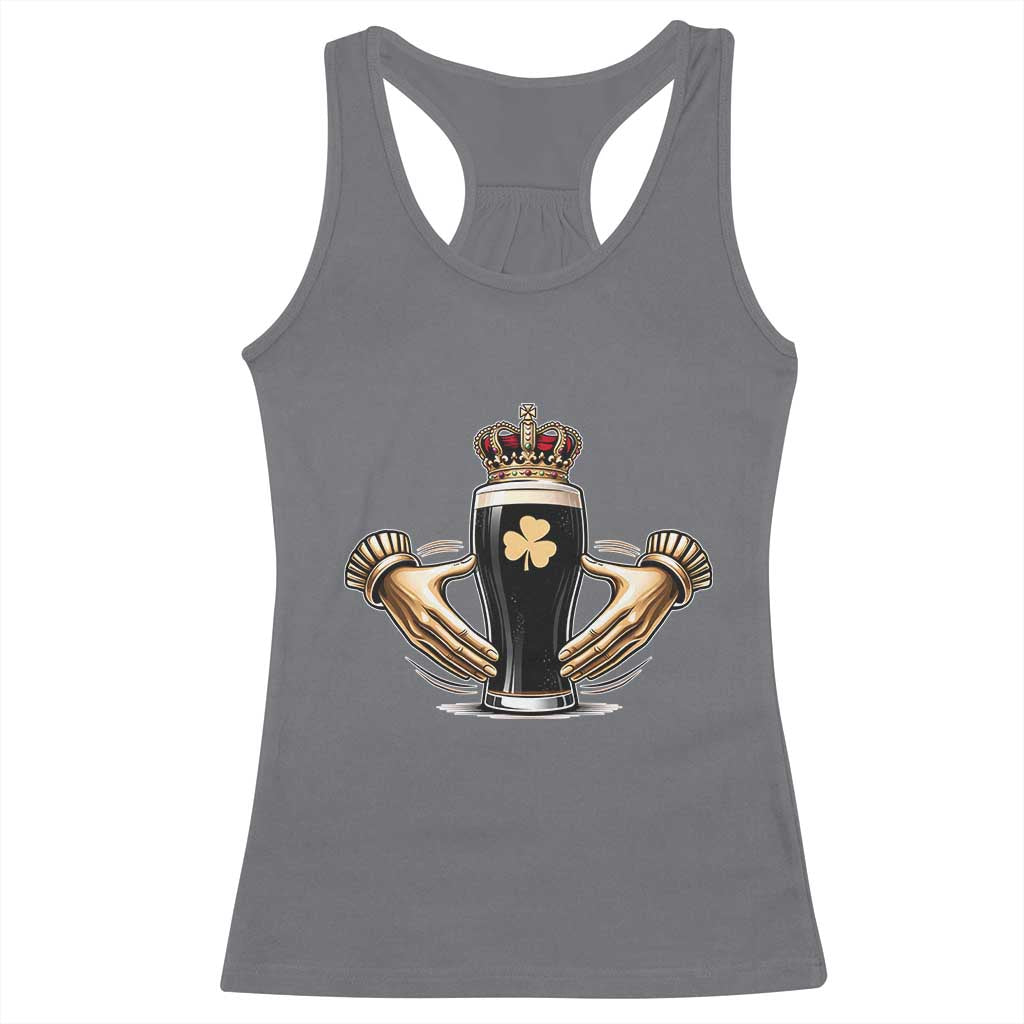 Irish Stout Claddagh Ring Beer Galway Ireland Souvenir Racerback Tank Top TS11 Charcoal Print Your Wear