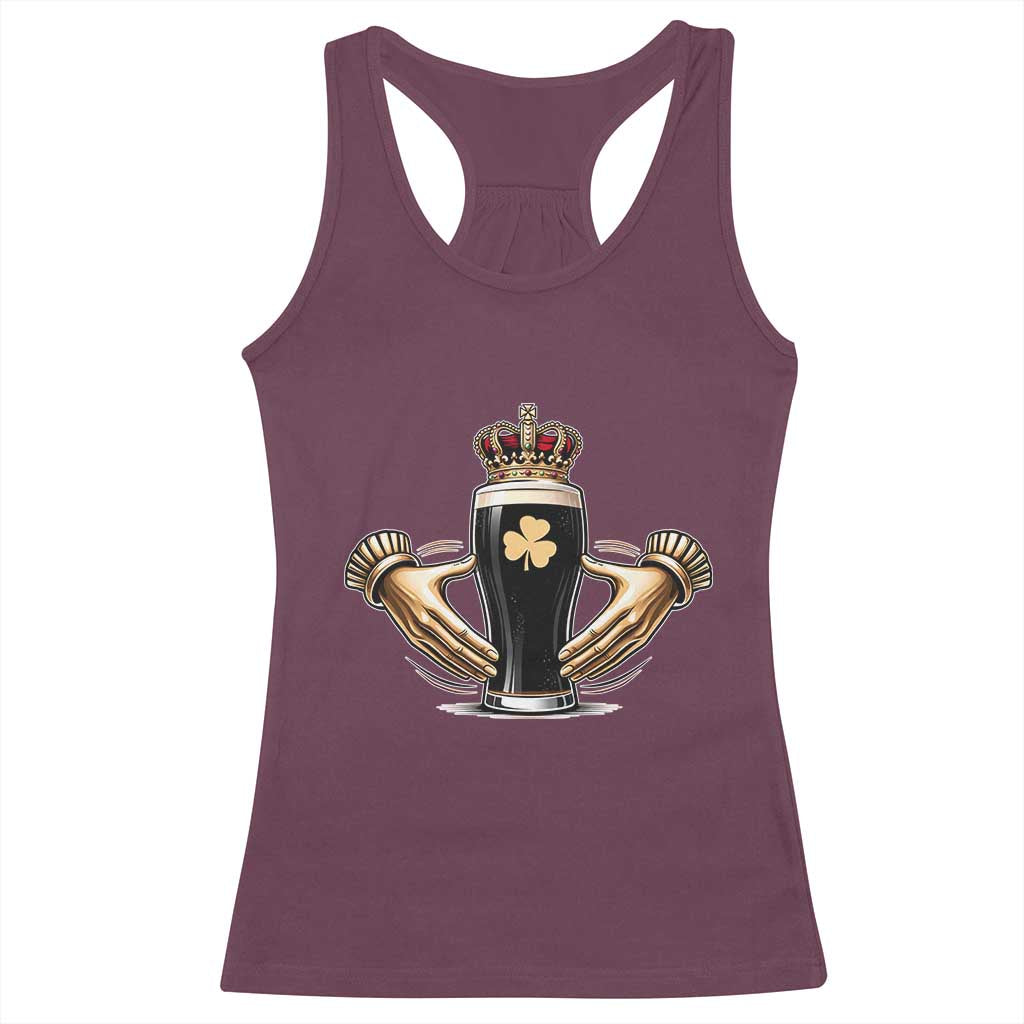 Irish Stout Claddagh Ring Beer Galway Ireland Souvenir Racerback Tank Top TS11 Maroon Print Your Wear