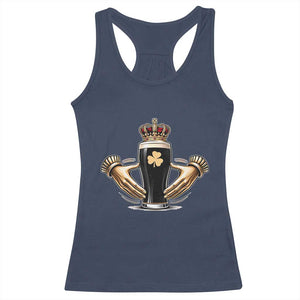 Irish Stout Claddagh Ring Beer Galway Ireland Souvenir Racerback Tank Top TS11 Navy Print Your Wear