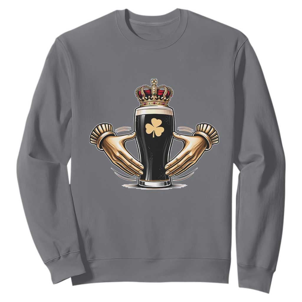 Irish Stout Claddagh Ring Beer Galway Ireland Souvenir Sweatshirt TS11 Charcoal Print Your Wear