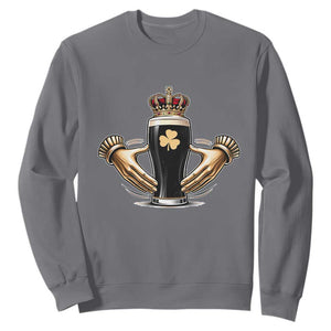 Irish Stout Claddagh Ring Beer Galway Ireland Souvenir Sweatshirt TS11 Charcoal Print Your Wear