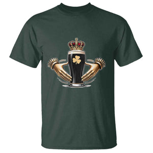 Irish Stout Claddagh Ring Beer Galway Ireland Souvenir T Shirt TS11 Dark Forest Green Print Your Wear