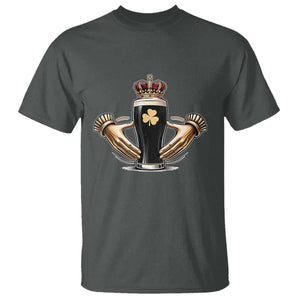 Irish Stout Claddagh Ring Beer Galway Ireland Souvenir T Shirt TS11 Dark Heather Print Your Wear