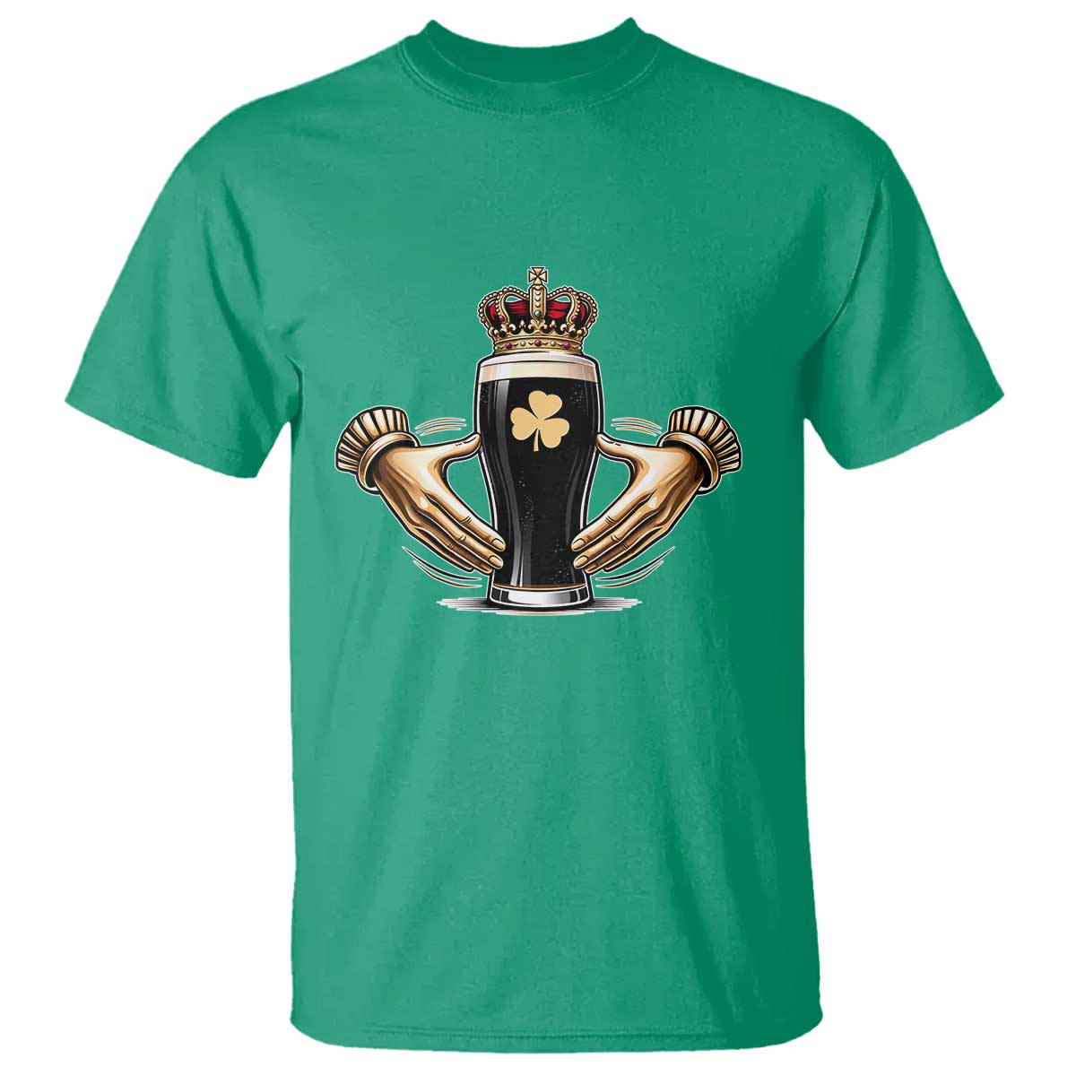 Irish Stout Claddagh Ring Beer Galway Ireland Souvenir T Shirt TS11 Irish Green Print Your Wear