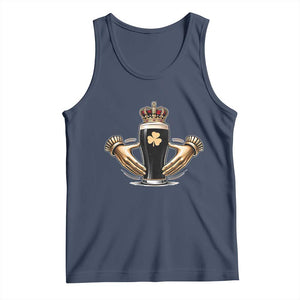 Irish Stout Claddagh Ring Beer Galway Ireland Souvenir Tank Top TS11 Navy Print Your Wear