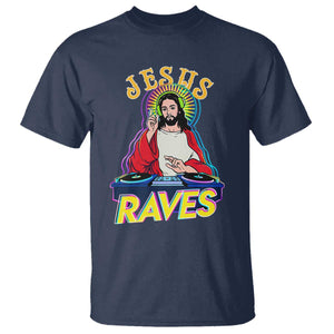 Funny Jesus DJ Raves Techno EDM Party T Shirt TS11 Navy Print Your Wear
