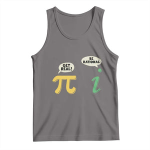 Get Real Be Rational Pi Math Teacher Geek Sarcastic Tank Top TS11 Deep Heather Print Your Wear