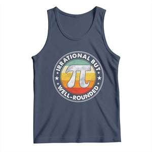 Funny Irrational But Well Rounded Pi Day Tank Top TS11 Navy Print Your Wear