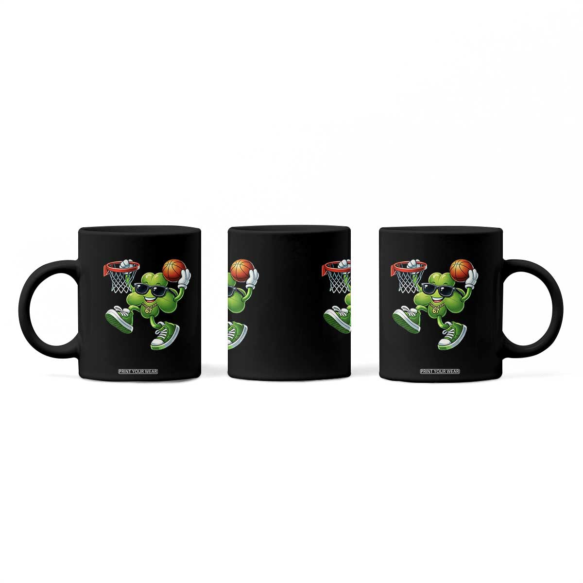 Funny 67 Meme Six Seven Basketball Shamrock St Patricks Day Coffee Mug TS11 Print Your Wear