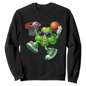 Funny 67 Meme Six Seven Basketball Shamrock St Patricks Day Sweatshirt TS11 Black Print Your Wear