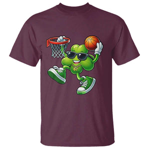 Funny 67 Meme Six Seven Basketball Shamrock St Patricks Day T Shirt TS11 Maroon Print Your Wear