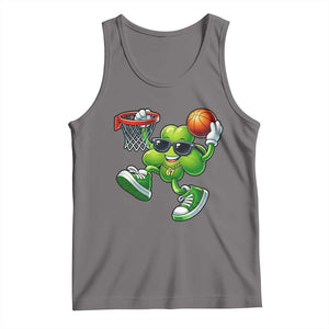 Funny 67 Meme Six Seven Basketball Shamrock St Patricks Day Tank Top TS11 Deep Heather Print Your Wear