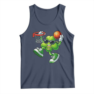 Funny 67 Meme Six Seven Basketball Shamrock St Patricks Day Tank Top TS11 Navy Print Your Wear