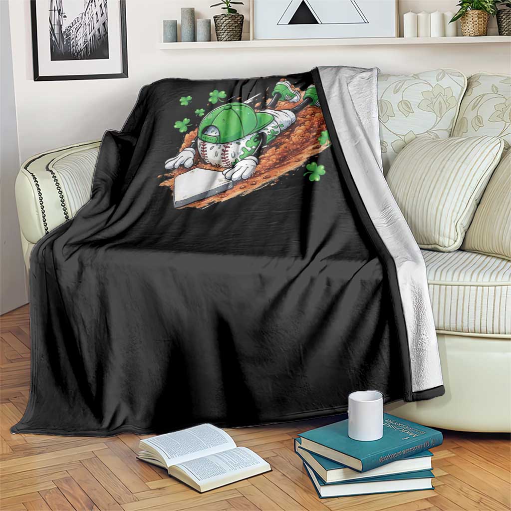 Funny Baseball St Patricks Day Home Plate Drip Throw Blanket TS11 Print Your Wear