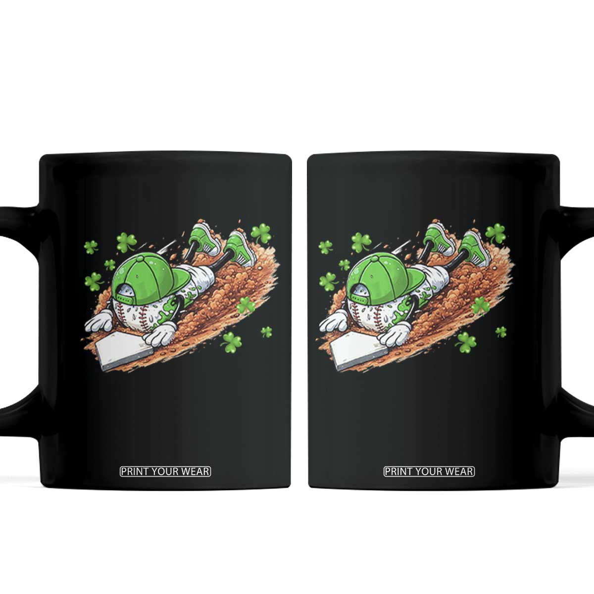 Funny Baseball St Patricks Day Home Plate Drip Coffee Mug TS11 Black Print Your Wear