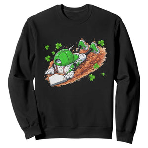 Funny Baseball St Patricks Day Home Plate Drip Sweatshirt TS11 Black Print Your Wear