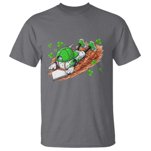 Funny Baseball St Patricks Day Home Plate Drip T Shirt TS11 Charcoal Print Your Wear