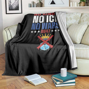 No Kings No Ice No Wars 8647 Throw Blanket Rejecting Kings Anti Authoritarian TS11 Print Your Wear