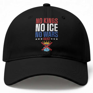 No Kings No Ice No Wars 8647 Baseball Cap Rejecting Kings Anti Authoritarian TS11 Print Your Wear