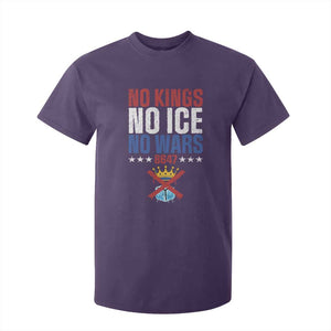 No Kings No Ice No Wars 8647 T Shirt For Kid Rejecting Kings Anti Authoritarian TS11 Purple Print Your Wear