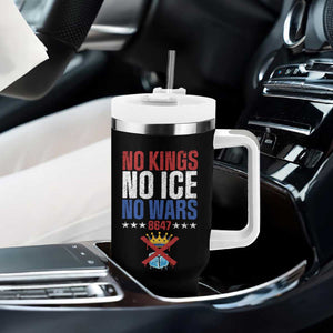 No Kings No Ice No Wars 8647 Tumbler With Handle Rejecting Kings Anti Authoritarian TS11 Print Your Wear