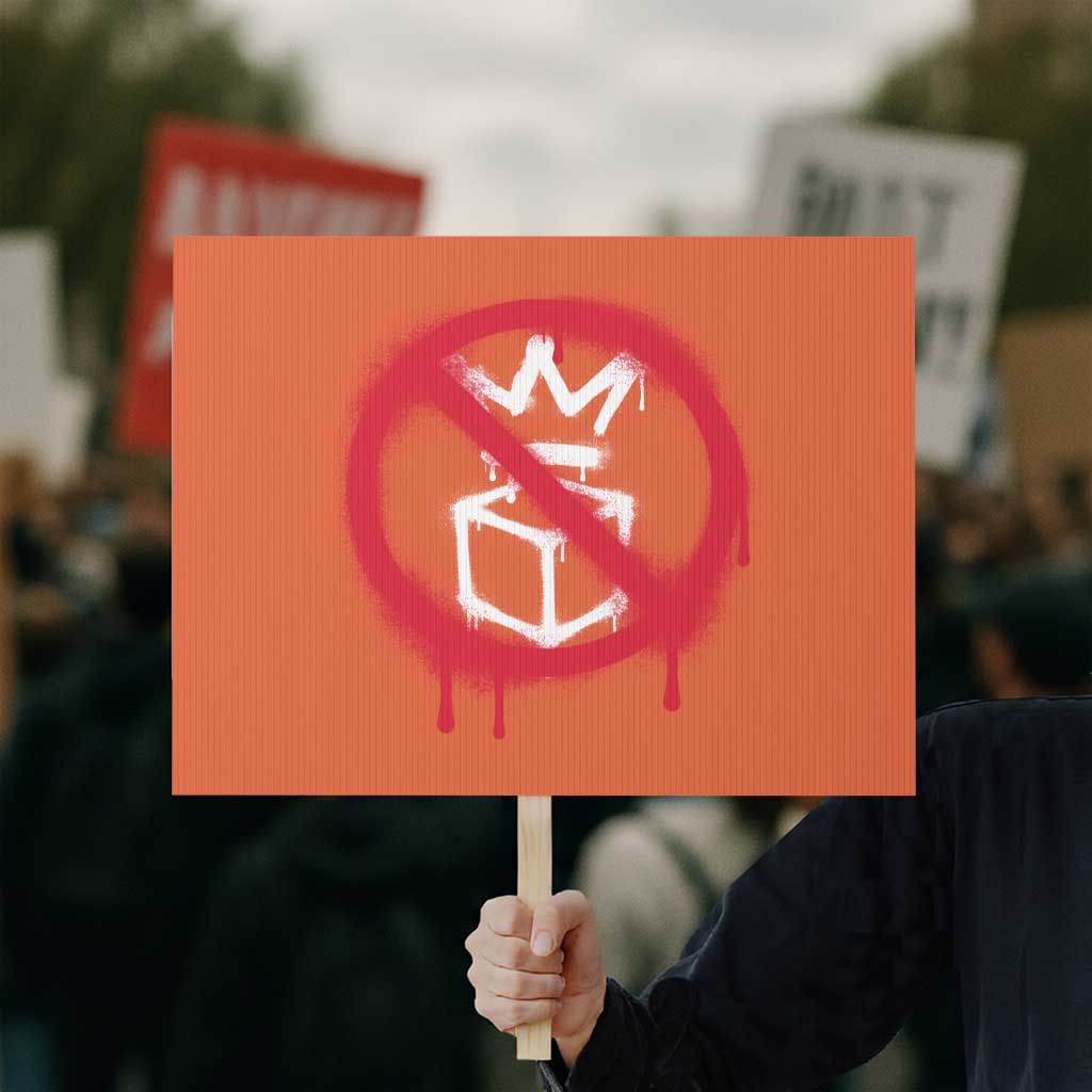 No Kings No Ice Protest Protest Sign Vintage Political Stop Sign Graffiti Graphic TS11 Horizontal 18