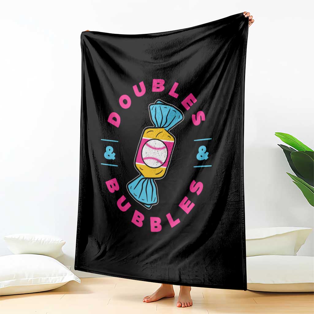 Doubles and Bubbles Baseball Candy Gum Throw Blanket TS11 Print Your Wear