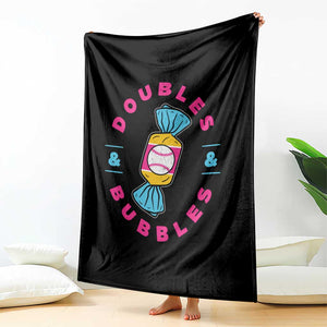 Doubles and Bubbles Baseball Candy Gum Throw Blanket TS11 Print Your Wear