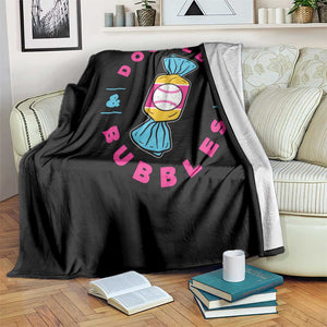 Doubles and Bubbles Baseball Candy Gum Throw Blanket TS11 Print Your Wear
