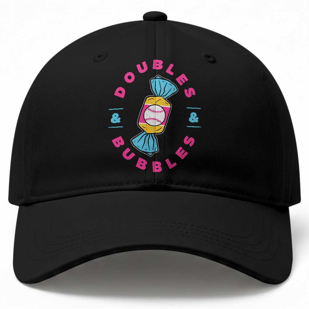 Doubles and Bubbles Baseball Candy Gum Baseball Cap TS11 Print Your Wear