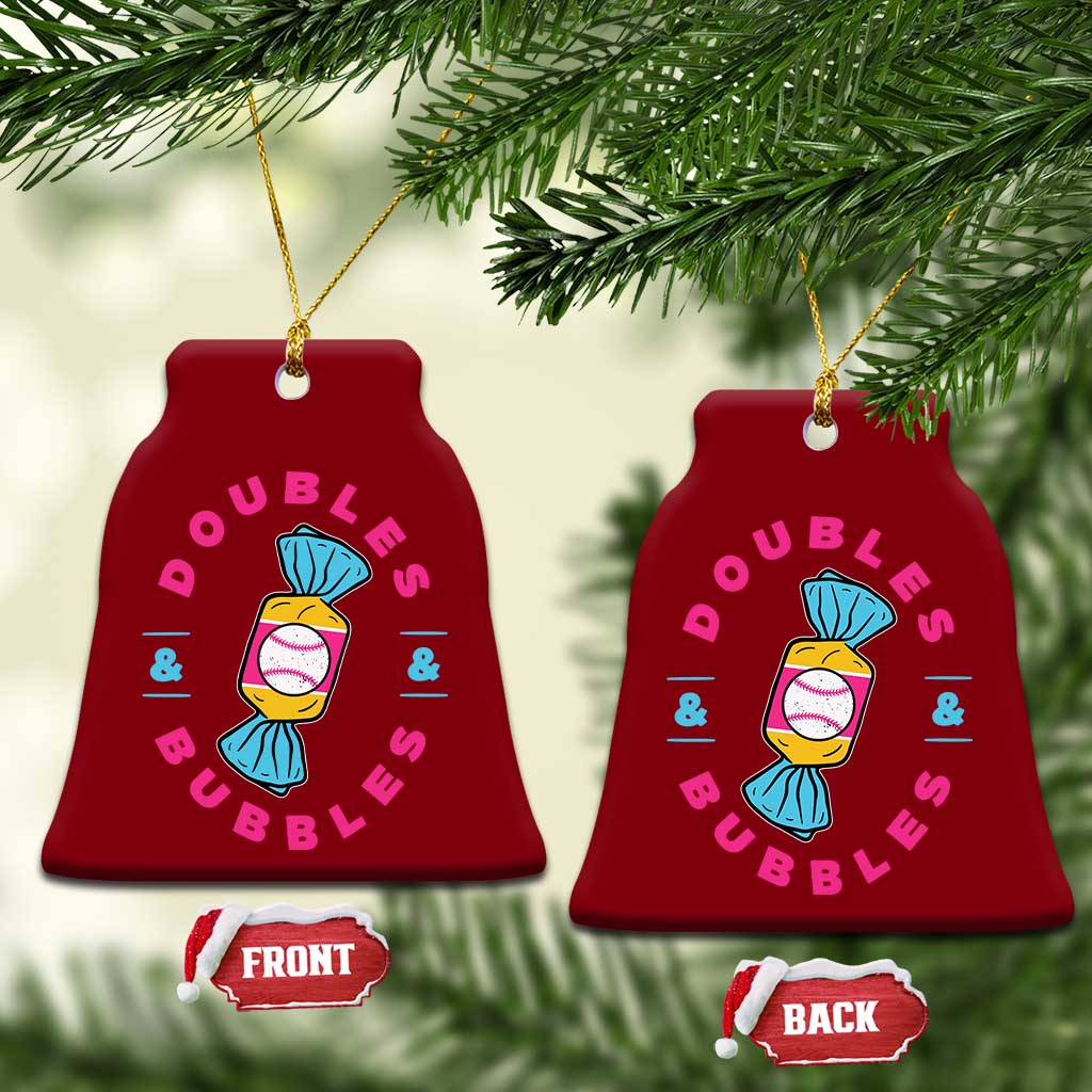 Doubles and Bubbles Baseball Candy Gum Ceramic Ornament TS11 Print Your Wear