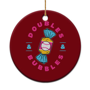 Doubles and Bubbles Baseball Candy Gum Ceramic Ornament TS11 1pc Red Print Your Wear
