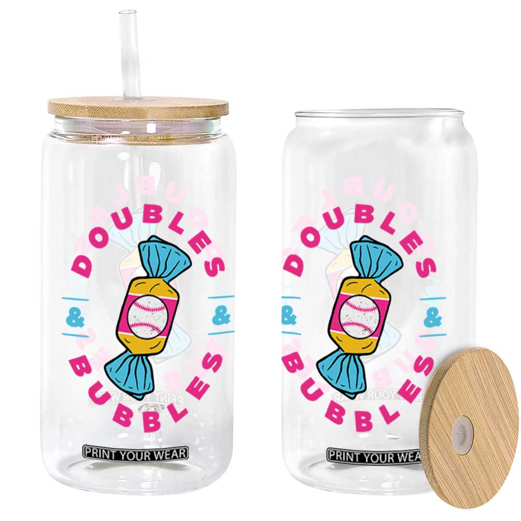 Doubles and Bubbles Baseball Candy Gum Glass Can TS11 Print Your Wear