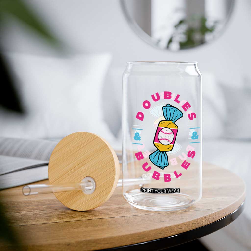 Doubles and Bubbles Baseball Candy Gum Glass Can TS11 Print Your Wear
