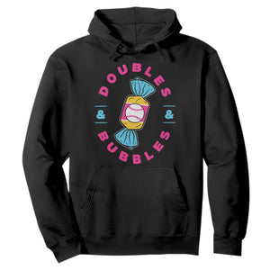 Doubles and Bubbles Baseball Candy Gum Hoodie TS11 Black Print Your Wear