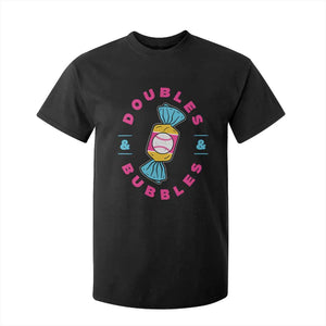 Doubles and Bubbles Baseball Candy Gum T Shirt For Kid TS11 Black Print Your Wear