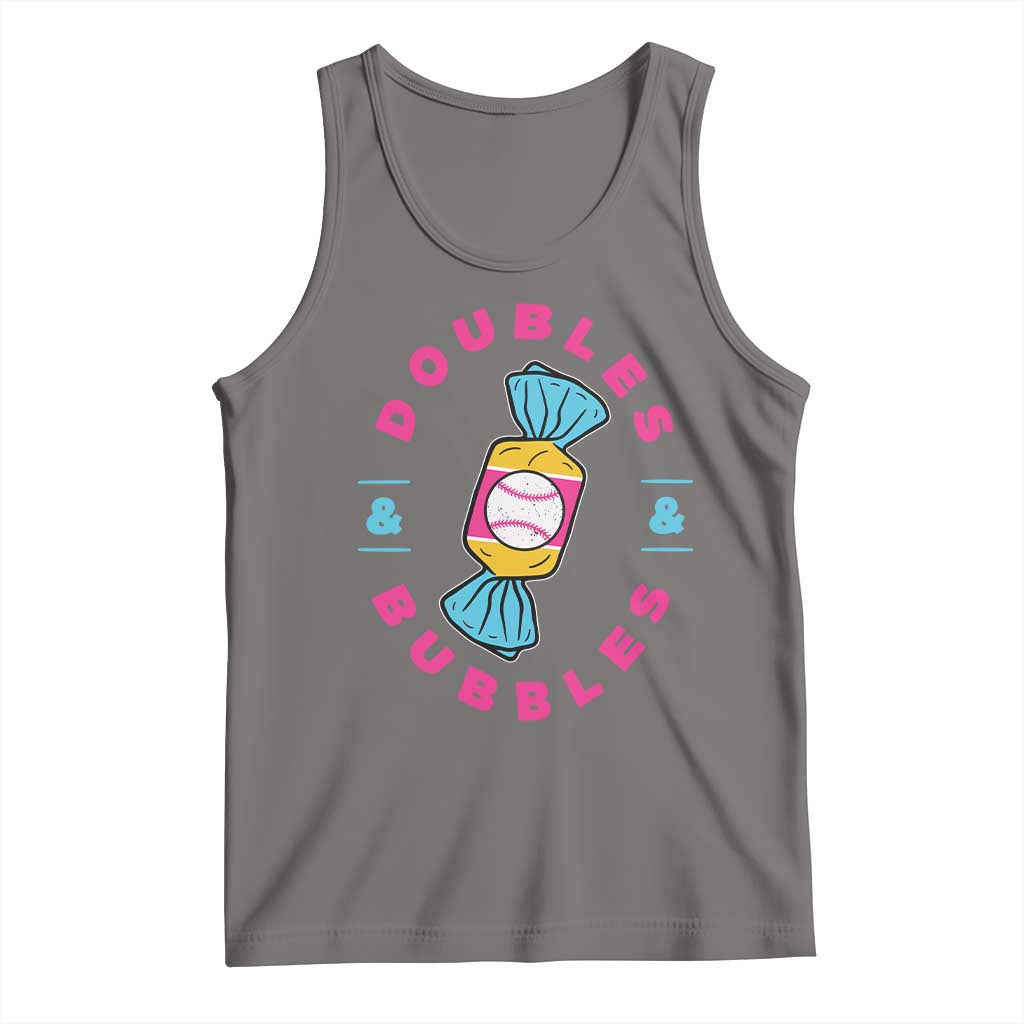 Doubles and Bubbles Baseball Candy Gum Tank Top TS11 Deep Heather Print Your Wear