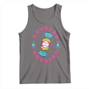 Doubles and Bubbles Baseball Candy Gum Tank Top TS11 Deep Heather Print Your Wear