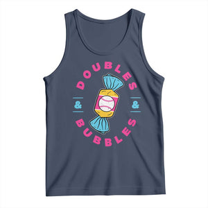Doubles and Bubbles Baseball Candy Gum Tank Top TS11 Navy Print Your Wear