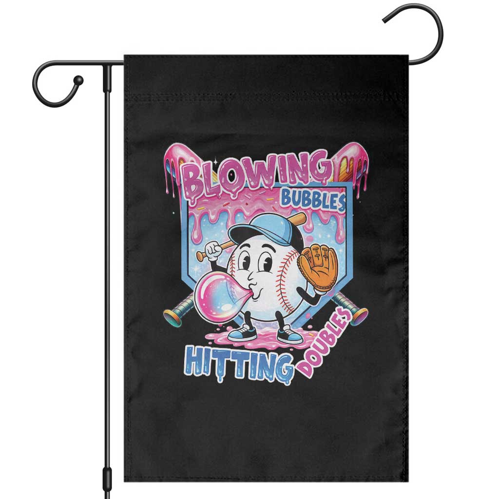 Baseball Blowing Bubbles Hitting Doubles Garden Flag Sports Bubble Gum Lover TS11 Black Print Your Wear