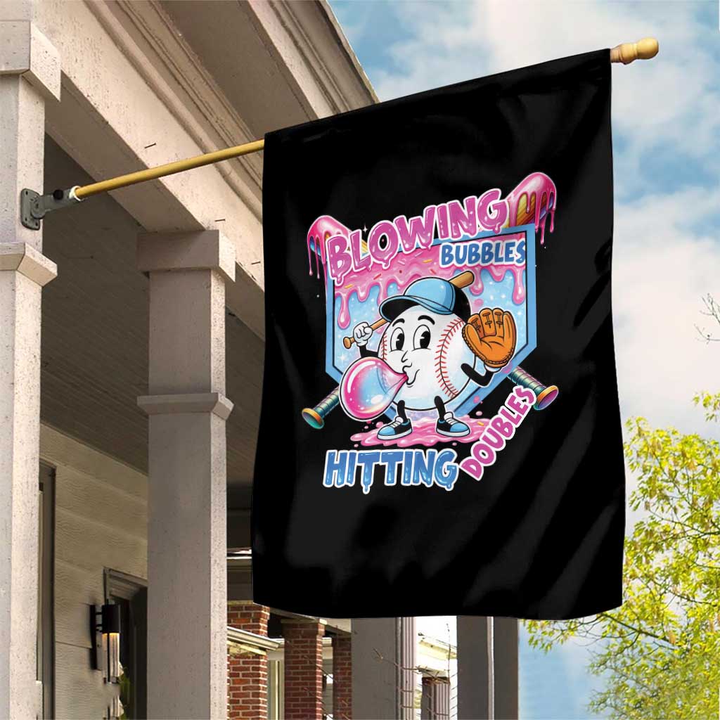 Baseball Blowing Bubbles Hitting Doubles Garden Flag Sports Bubble Gum Lover TS11 Print Your Wear