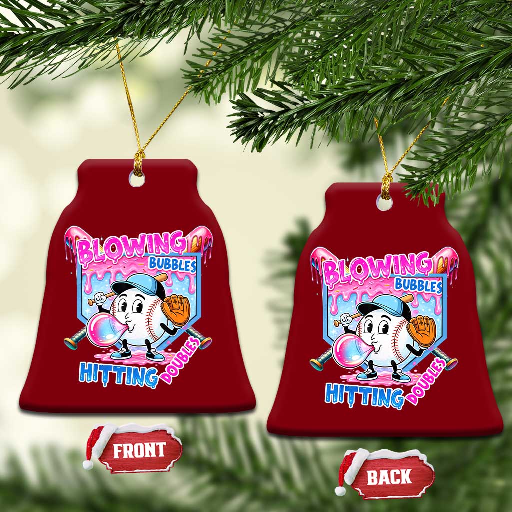 Baseball Blowing Bubbles Hitting Doubles Ceramic Ornament Sports Bubble Gum Lover TS11 Print Your Wear