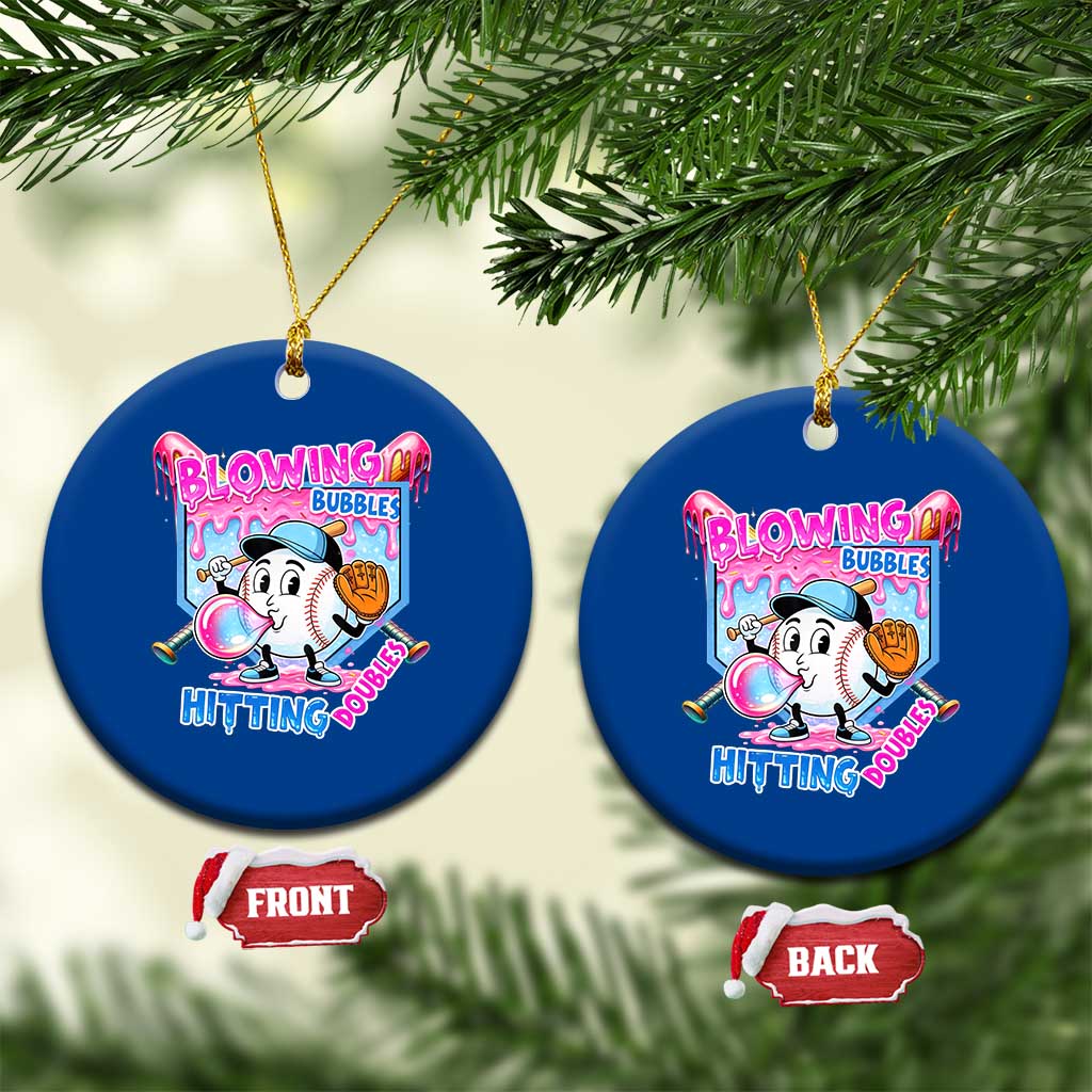 Baseball Blowing Bubbles Hitting Doubles Ceramic Ornament Sports Bubble Gum Lover TS11 1pc Blue Print Your Wear