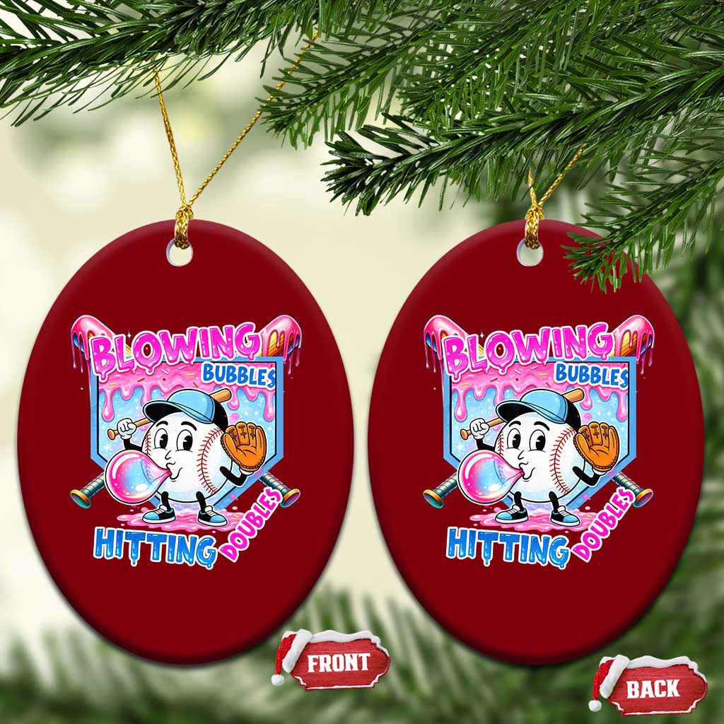 Baseball Blowing Bubbles Hitting Doubles Ceramic Ornament Sports Bubble Gum Lover TS11 Print Your Wear
