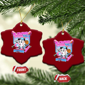 Baseball Blowing Bubbles Hitting Doubles Ceramic Ornament Sports Bubble Gum Lover TS11 Print Your Wear